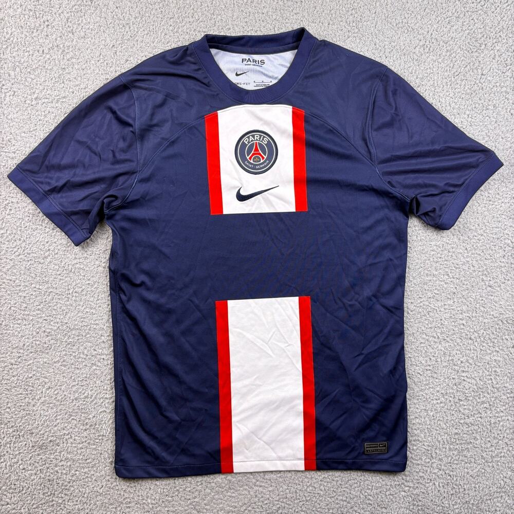 Paris Saint-Germain Soccer Jersey Mens Medium Nike Blue Home PSG 2022/23 Dri-Fit